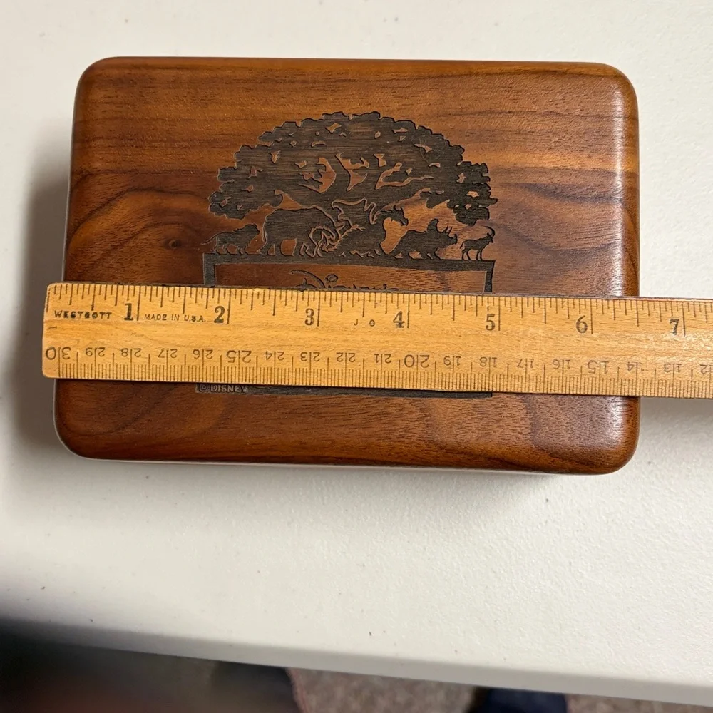 Disney's Animal Kingdom Wooden Carved Keepsake Box